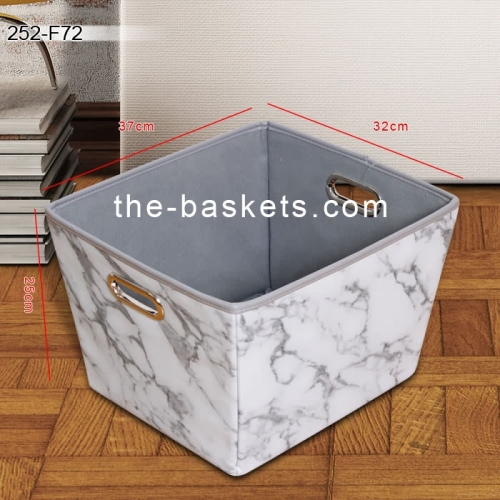 Tapered  printed fabric basket