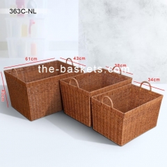 Resin wicker storage trunk