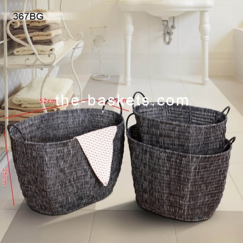 Resin wicker storage basket
