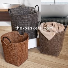 Resin wicker storage basket