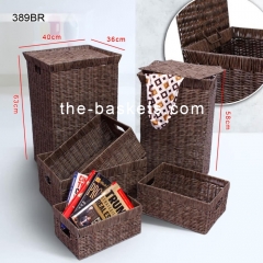 Resin wicker Hamper