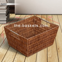 Resin wicker storage basket