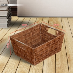 Resin wicker storage basket