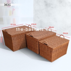 Resin wicker storage trunk