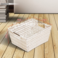 Resin wicker storage basket