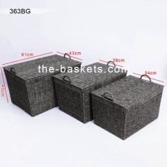 Resin wicker storage trunk