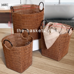 Resin wicker storage basket