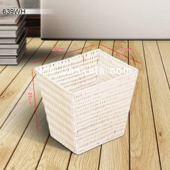 Resin wicker waste bin