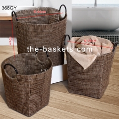 Resin wicker storage basket