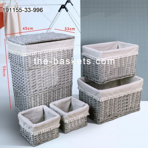 Willow hamper and storage basket