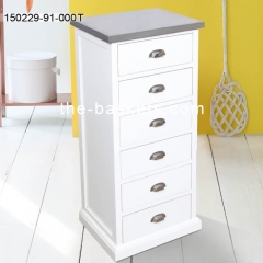 MDF cabinet with 6 drawers & concrete top