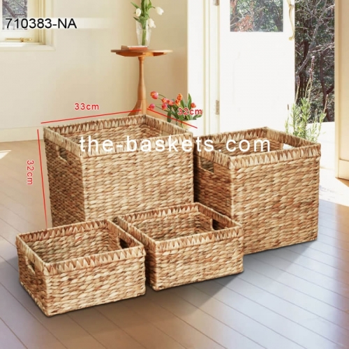 Water hyacinth storage basket