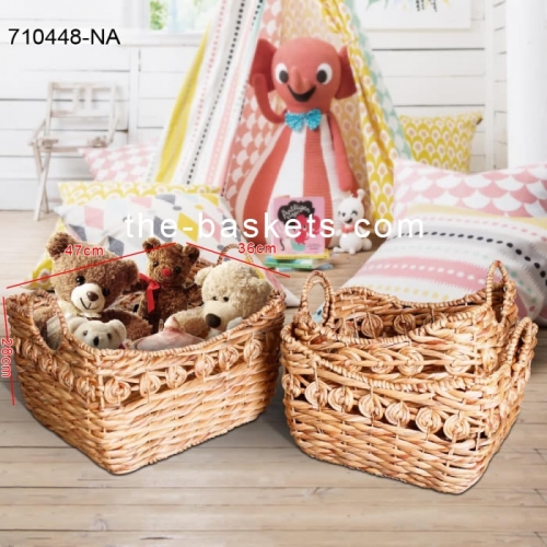 Water hyacinth storage basket