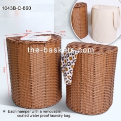 PP strap half round hamper