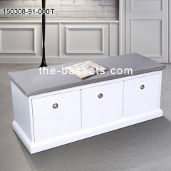 MDF console cabinet with concrete top
