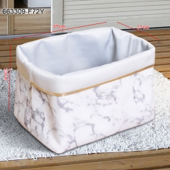 Foldable fabric storage basket
