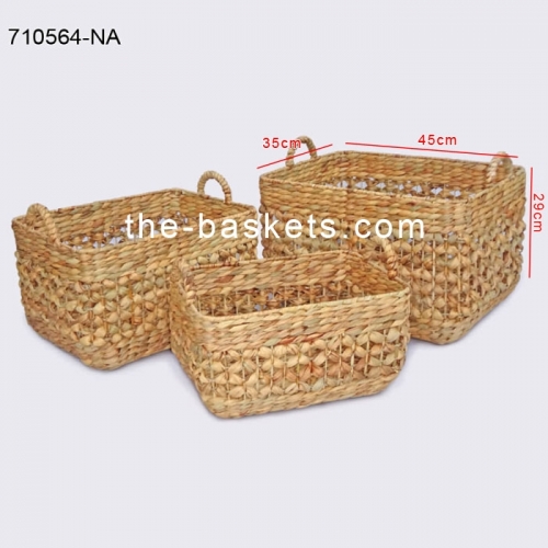 Water hyacinth storage basket