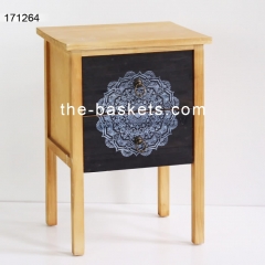 Wood cabinet with drawer