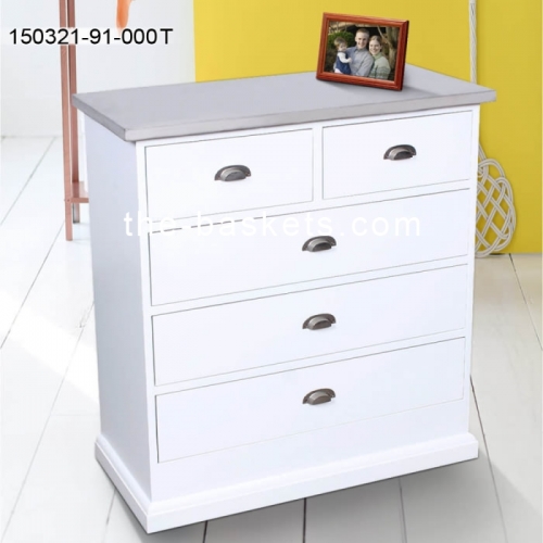 MDF cabinet with 5 drawers & concrete top