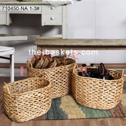 Water hyacinth storage basket