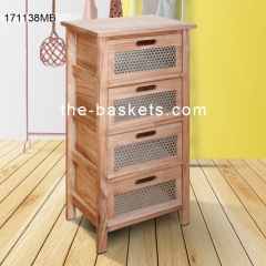 4 drawer wood cabinet