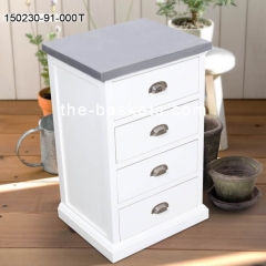 MDF cabinet with 4 drawers & concrete top