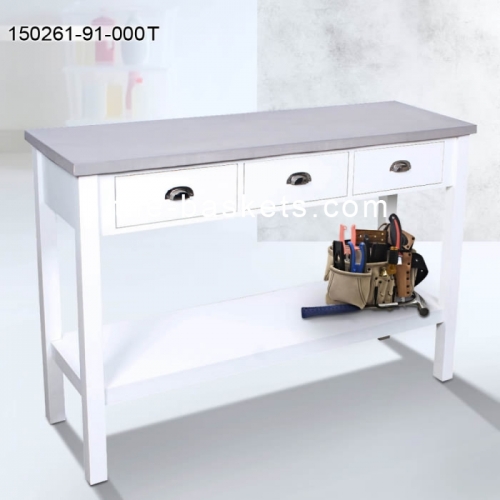 MDF table with 3 drawers & concrete top