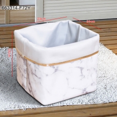 Foldable fabric storage basket