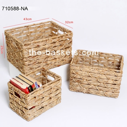 Water hyacinth storage basket