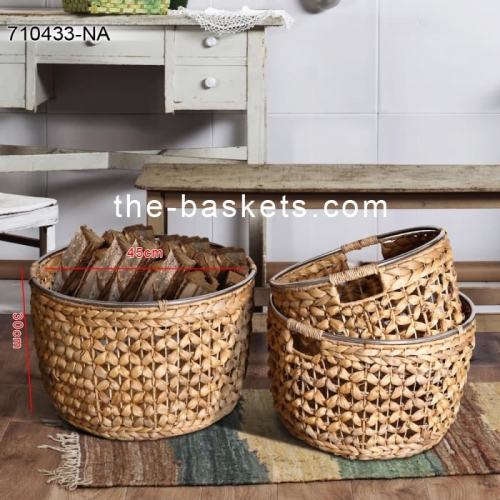 Water hyacinth storage basket