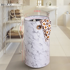 Fabric stackable round laundry