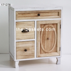 Wood cabinet with drawer