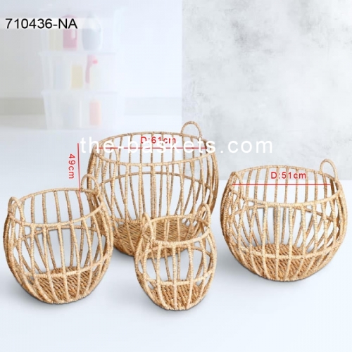 Water hyacinth storage basket