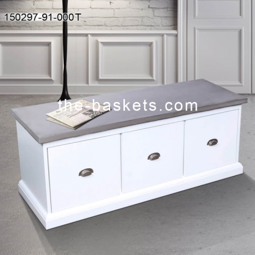 MDF console cabinet with concrete top