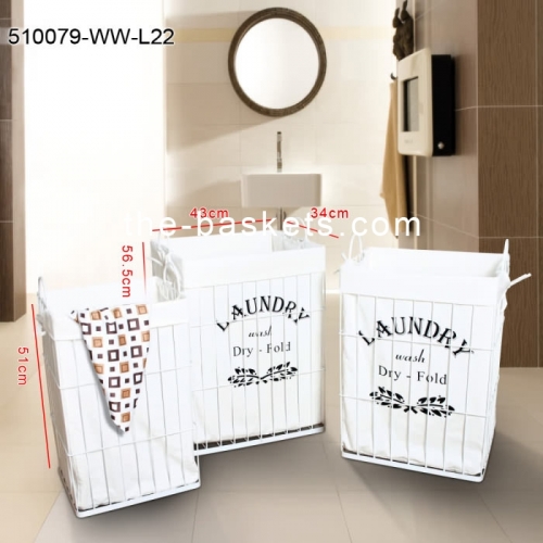 Wire basket with fabric liner