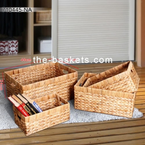 Water hyacinth storage basket