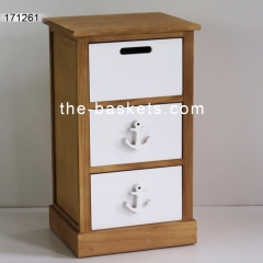 Wood cabinet with drawer