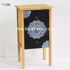 Wood cabinet with drawer