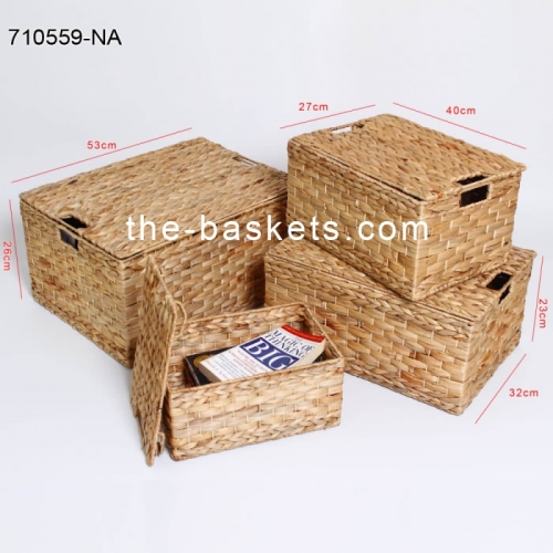 Water hyacinth storage basket