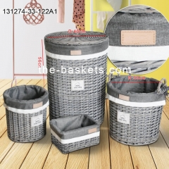 Willow hamper with liner