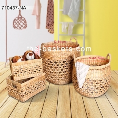 Water hyacinth storage basket