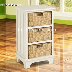 Cabinet with three storage baskets