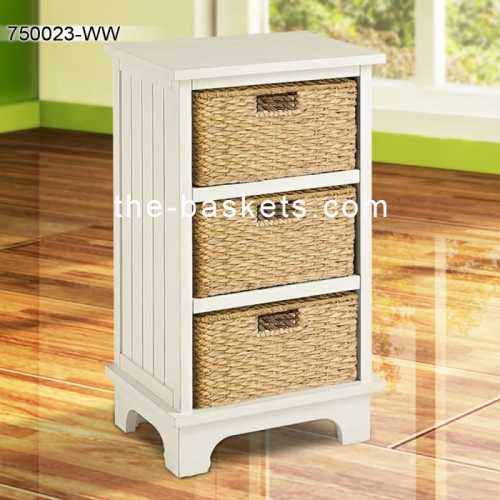 Cabinet with three storage baskets