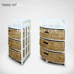 Corner cabinet with three tiers