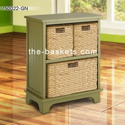 Cabinet with three storage baskets