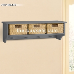 Wall-cabinet with three storage baskets