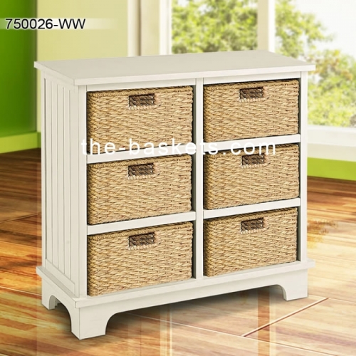Cabinet with six storage baskets