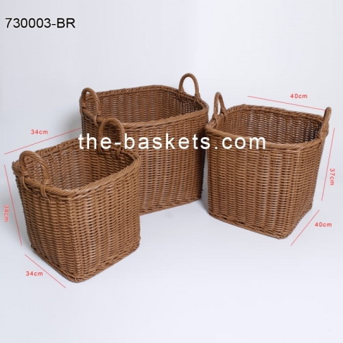 Resin rattan storage basket