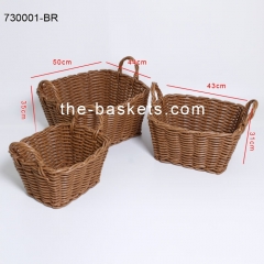 Resin rattan storage basket
