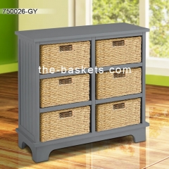 Cabinet with six storage baskets